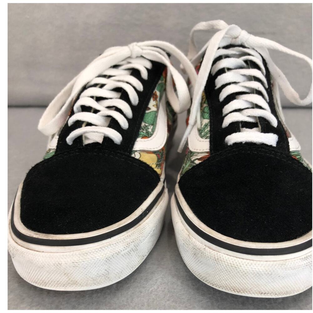 Vans Tropical Floral Canvas Suede Sneakers Womens Sz 8.5 Classic Old Skool - Picture 8 of 12
